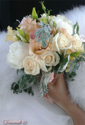 bouquet de mariée fleurs fraiches rosemat pronupsims