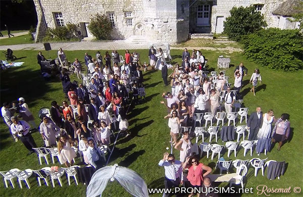 lister invités mariage vue aerienne drone rosemat