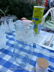 bocal givre décoration mariage rosemat wedcycling upcycling récup