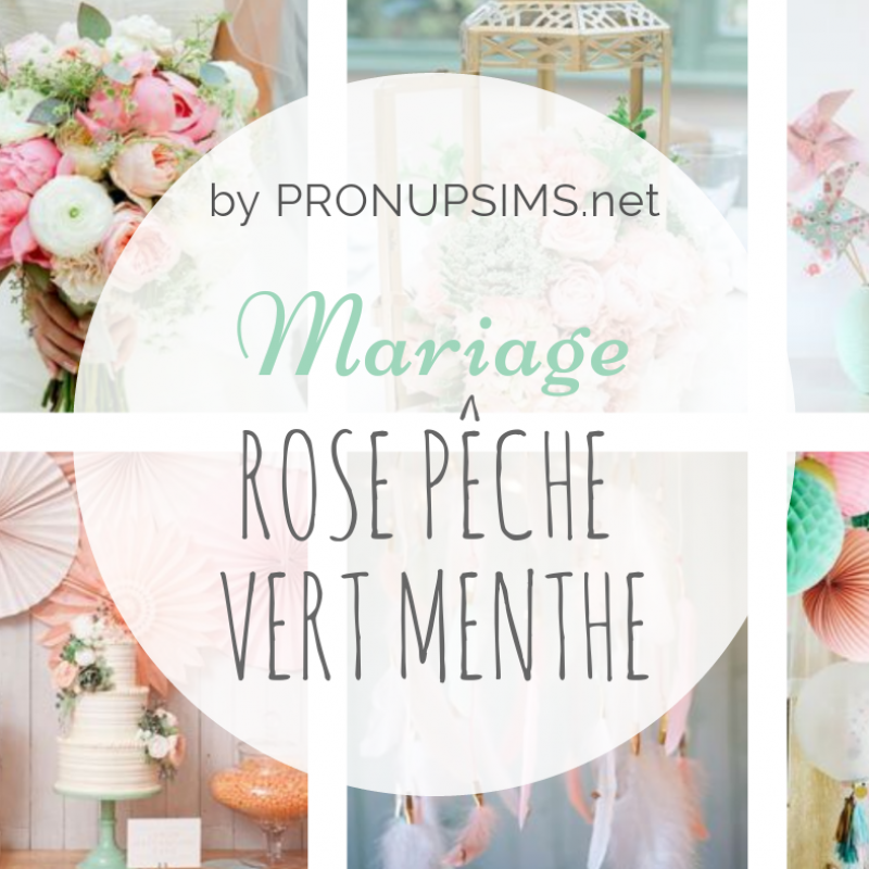 #Inspiration : Mariage rose peche vert menthe