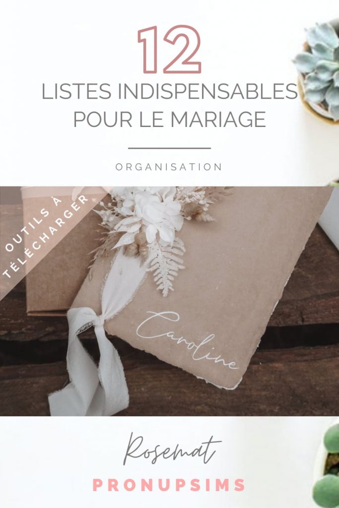 listes checklist to do list organisation de mariage