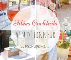 idées cocktail simple original vin d'honneur mariage pronupsims