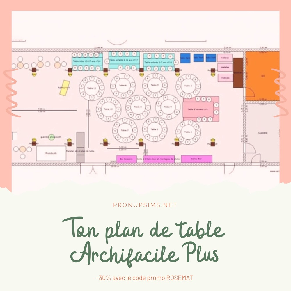 plan de table mariage facile promo archifacile rosemat