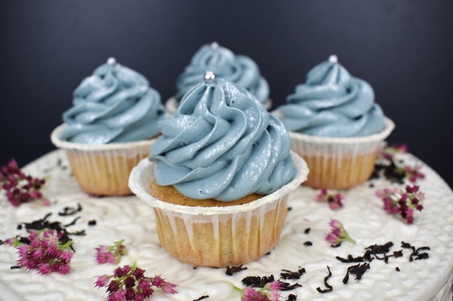 inspiration thème mariage dusty blue bleu poudré pronupsims cupcake vin d'honneur