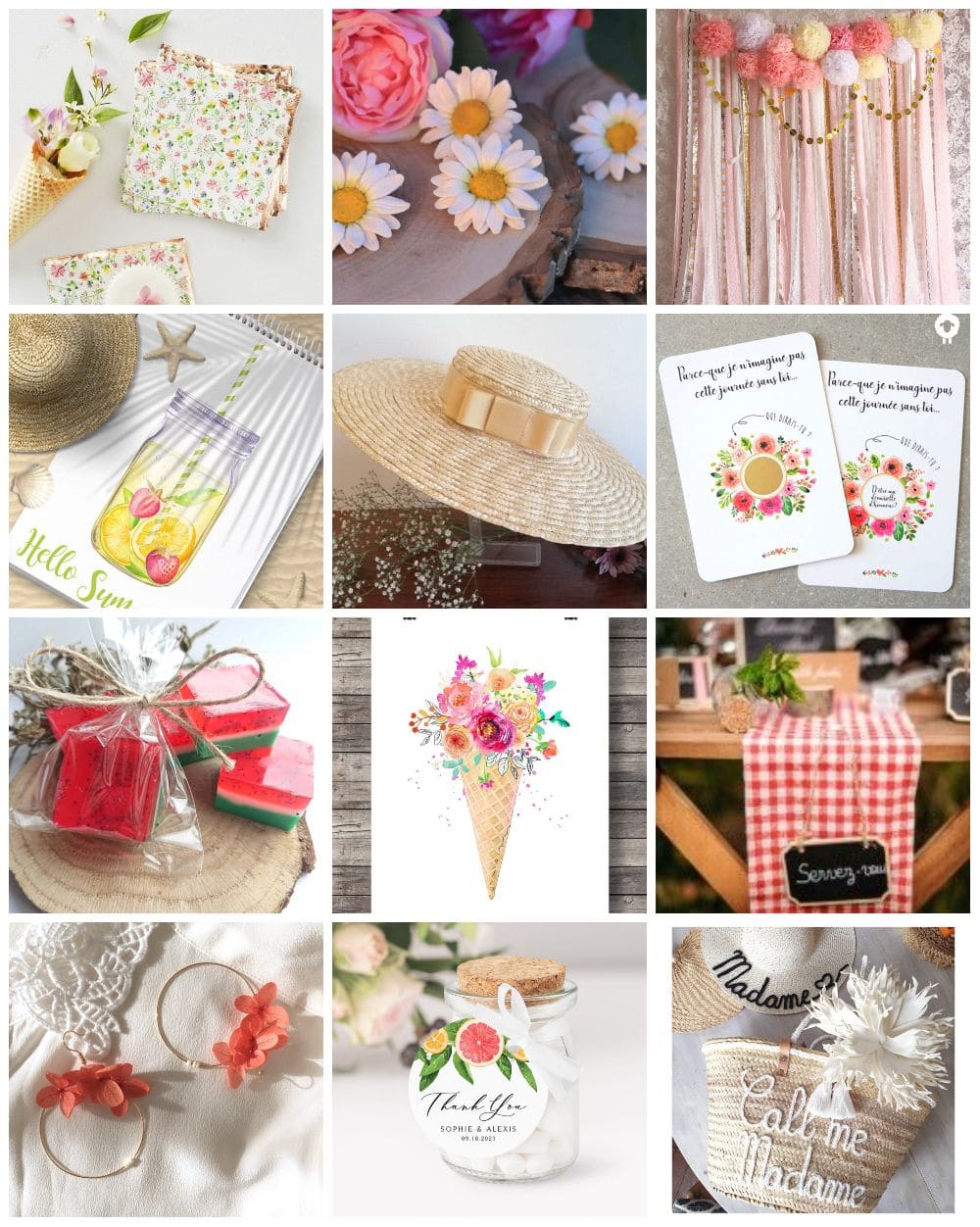 mariage été summer estival inspiration