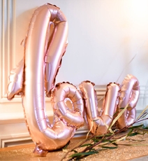 inspiration thème mariage rose gold cuivre pronupsims ballon love