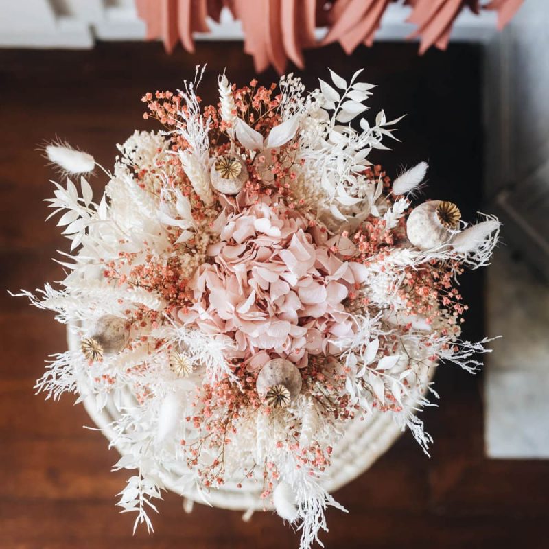 Des fleurs séchées pour ton mariage : On dit oui