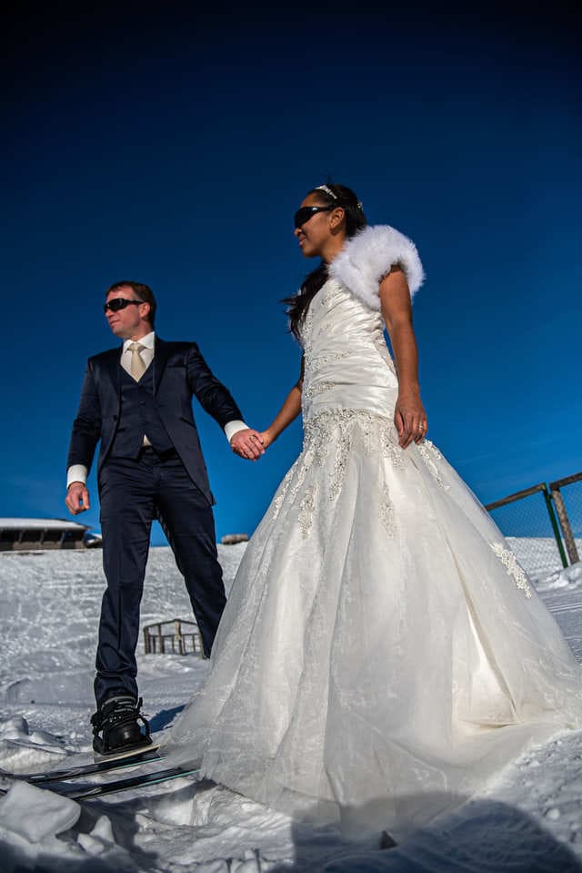 day after givré ski neige mariage hiver 2022