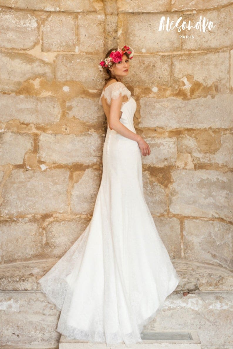 robe de mariée mariage champêtre alesandra paris made in france