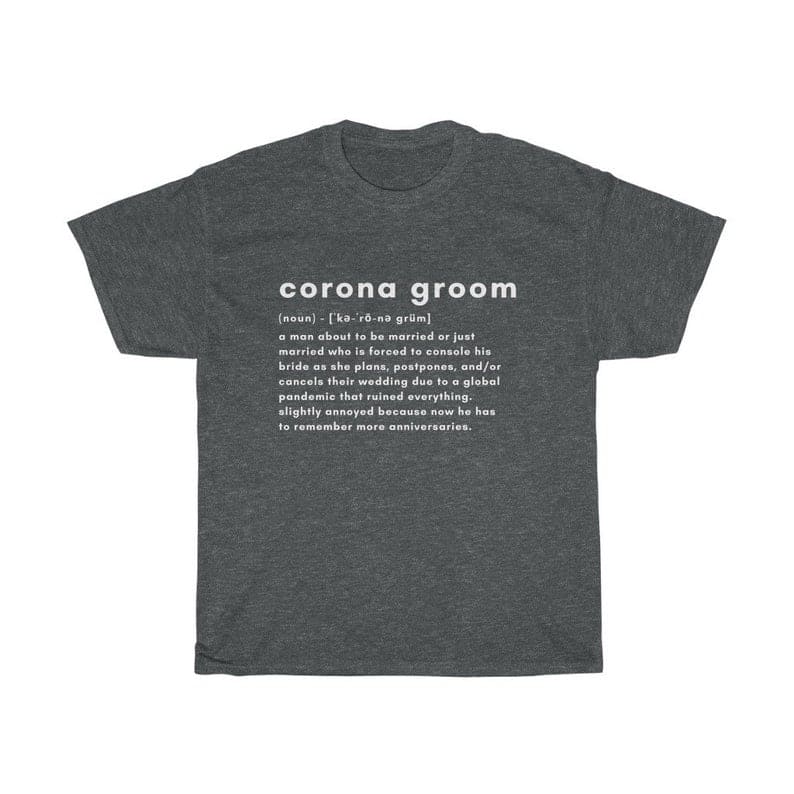 evjf evg idées original tshirt corona bride mariage covid groom