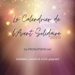 Le Calendrier de l’Avent Solidaire by Pronupsims