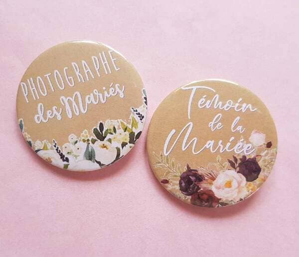 badge mariage photographe SweetChicAccessoires