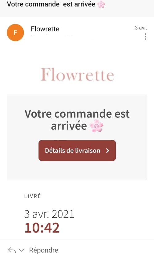 mail livraison flowrette