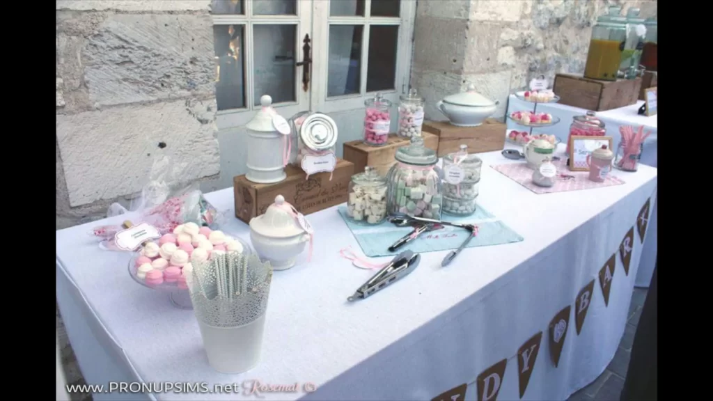 candy bar mariage rosemat