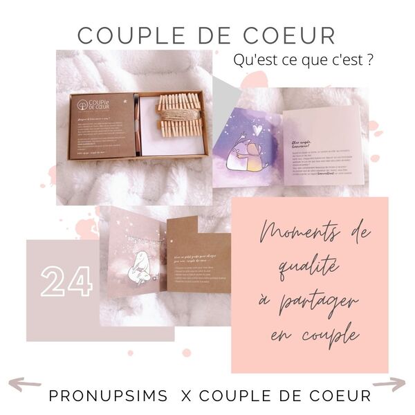 couple de coeur calendrier avent noel pronupsims mariage