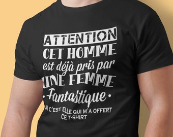 cadeaux Noël futurs mariés mariage tshirt homme