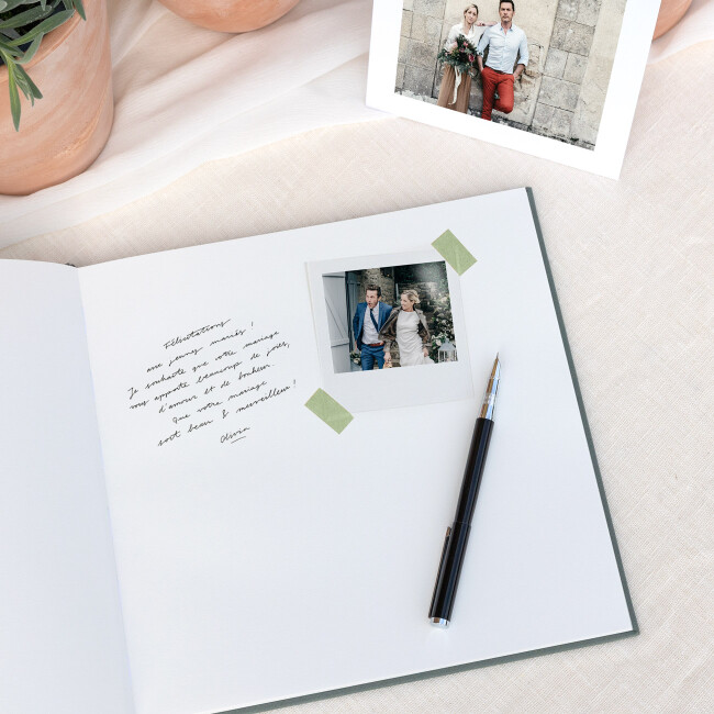 livre d'or mariage photo stylo