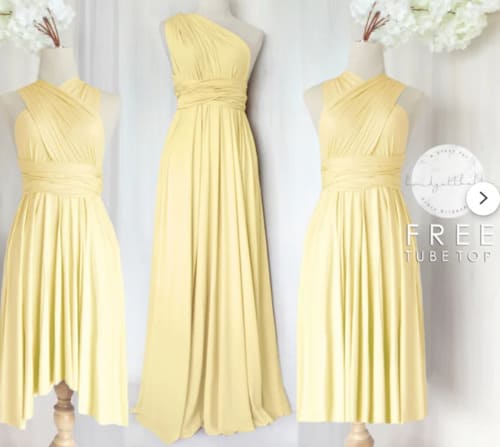 thème mariage jaune robe demoiselle d'honneur