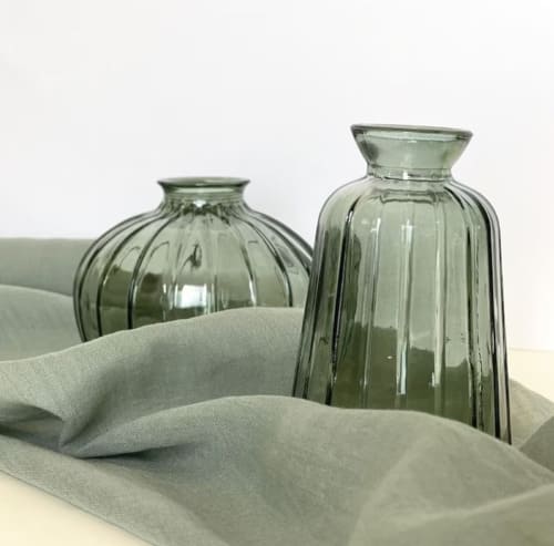 mariage vert sauge centre de table vase